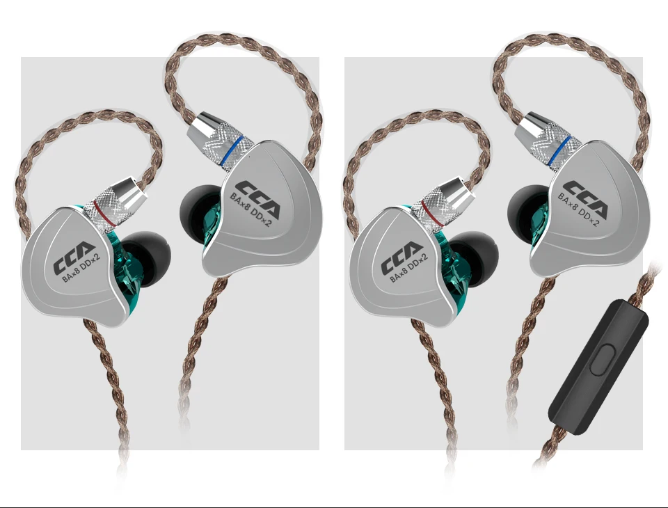 CCA C10 4BA+ 1DD гибридные наушники в ухо HIFI DJ монитор для бега спортивные наушники гарнитура вкладыши с съемным обновленным кабелем
