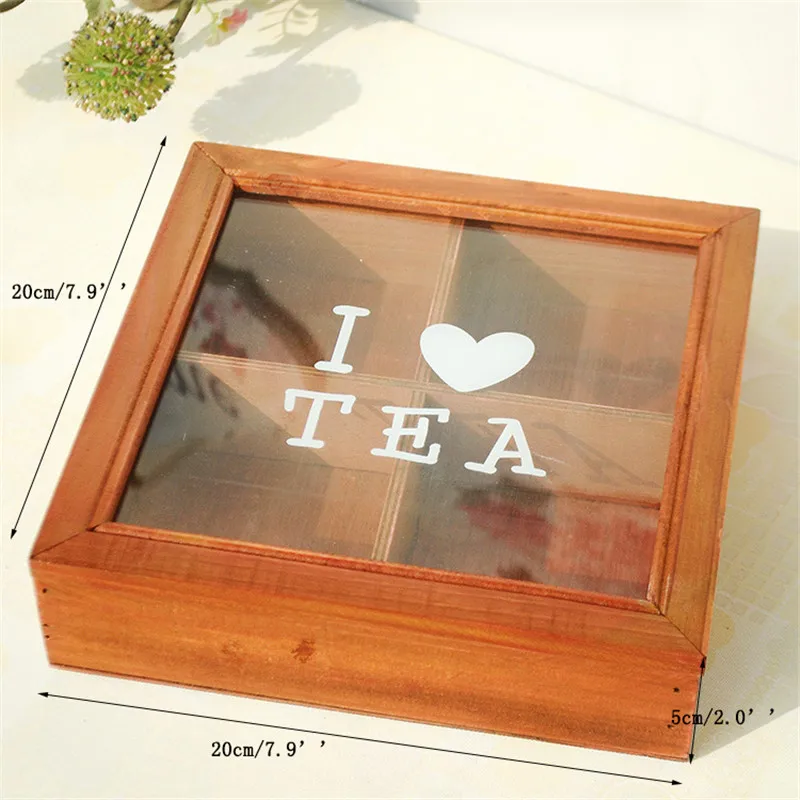 

Wooden Glass Vintage Retro Antique Jewelry Stationery Tea Storage Boxes Organizer Home Decoration ZAKAK Style Storage boxes