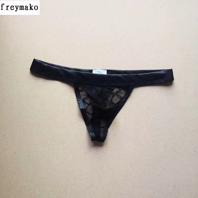 Нижнее белье для мужчин прозрачные стринги с сеточкой |