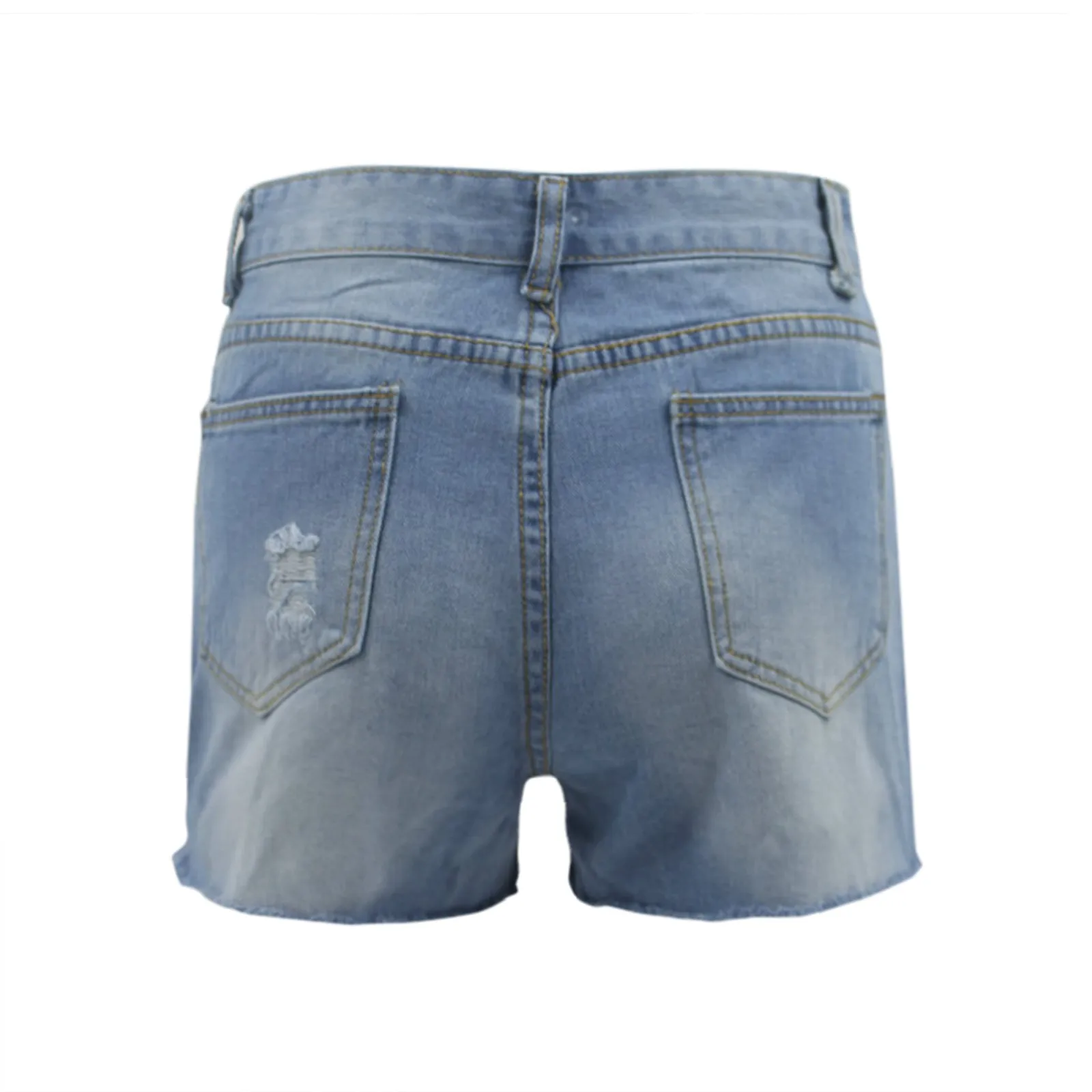 

59# Stars Printed Women Shorts Summer Fashion Frayed Tassel Denim European Style Washed Sexy Jean Short Pants Hole Casual Shorts