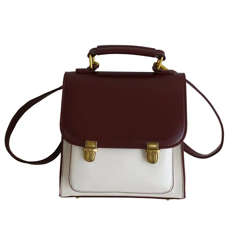 

2021 new plutonium leather ladies rucksack straight college backpack ladies famous university school ladies'bag the shape of the