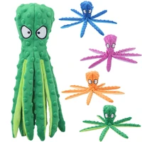 dog chew toy soft plush squid pet molar clean teeth toy press sound puppy biting toys bite resistant pets interactive squeak toy