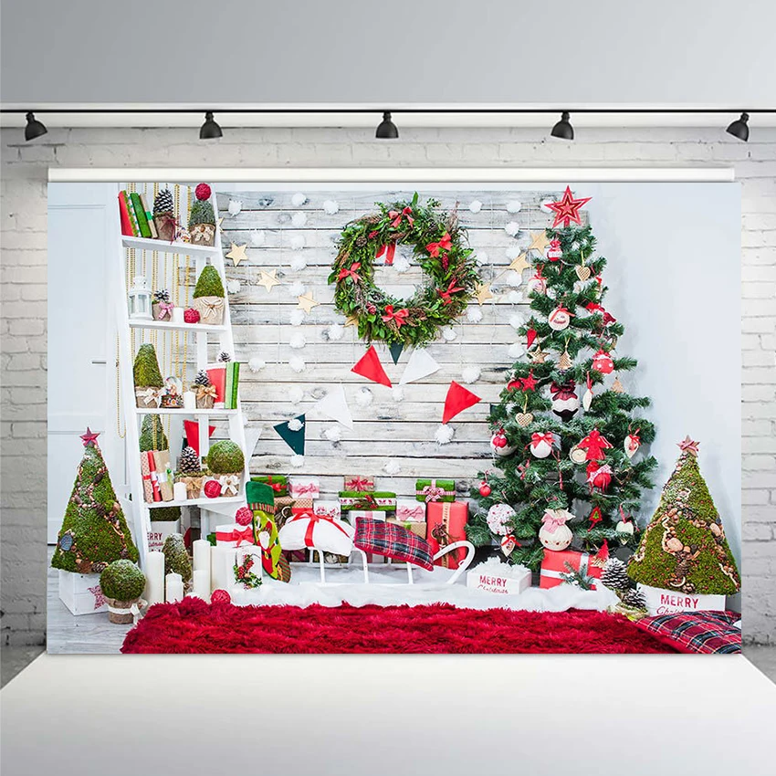 Рождественский семейный фон декоративный шкаф Рождественская елка книжная