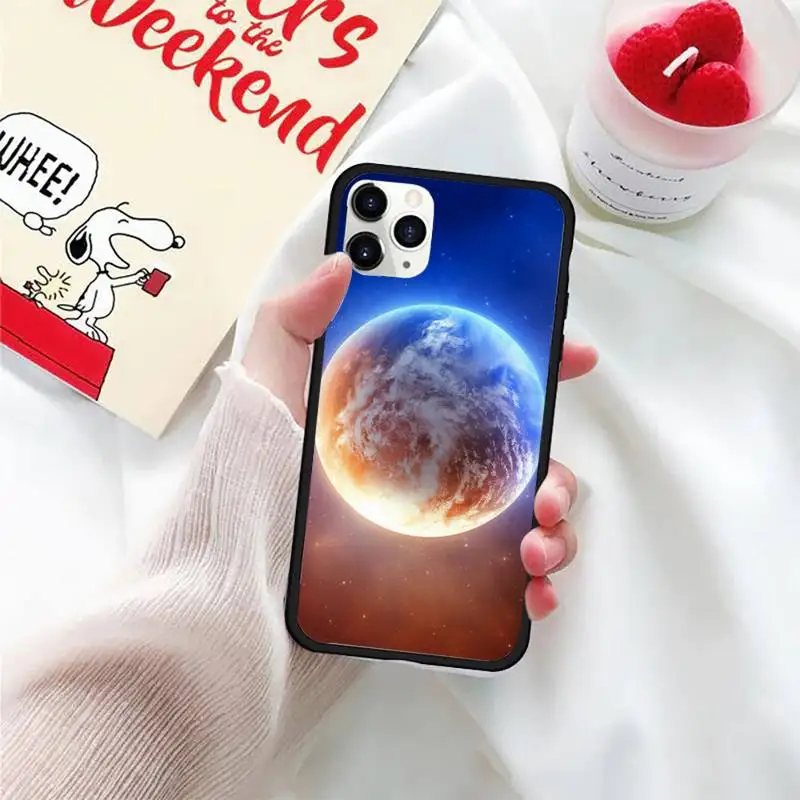

Star Moon Earth Phone Case For iphone 5S 6S 7 8 11 12 XR XS SE Plus Pro ProMax Cover Fundas Coque