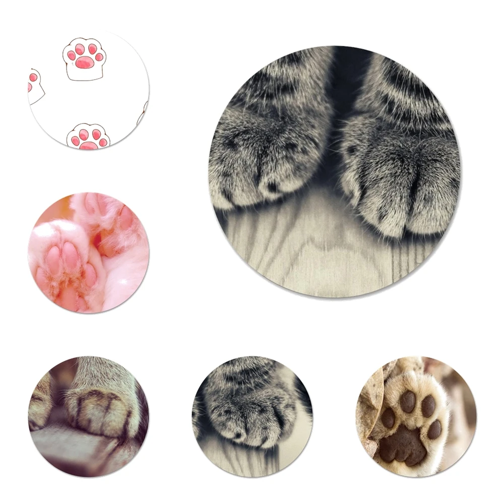 Cat paw cute Icons Pins Badge Decoration Brooches Metal Badges For Clothes Backpack Decoration