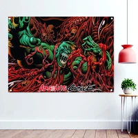 abslute carnace dark metal artworks banners canvas printing wall hanging macabre art rock music posters flags tapestry mural