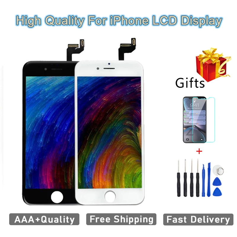 AAA +++ качественный экран для iPhone 6 6S 7 8 Plus ЖК дисплей с 3D сенсорным экраном замена 100%