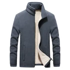 Новинка 2021, классические зимние мужские флисовые куртки с воротником-стойкой, повседневное плотное теплое пальто, большие размеры 8XL 9XL