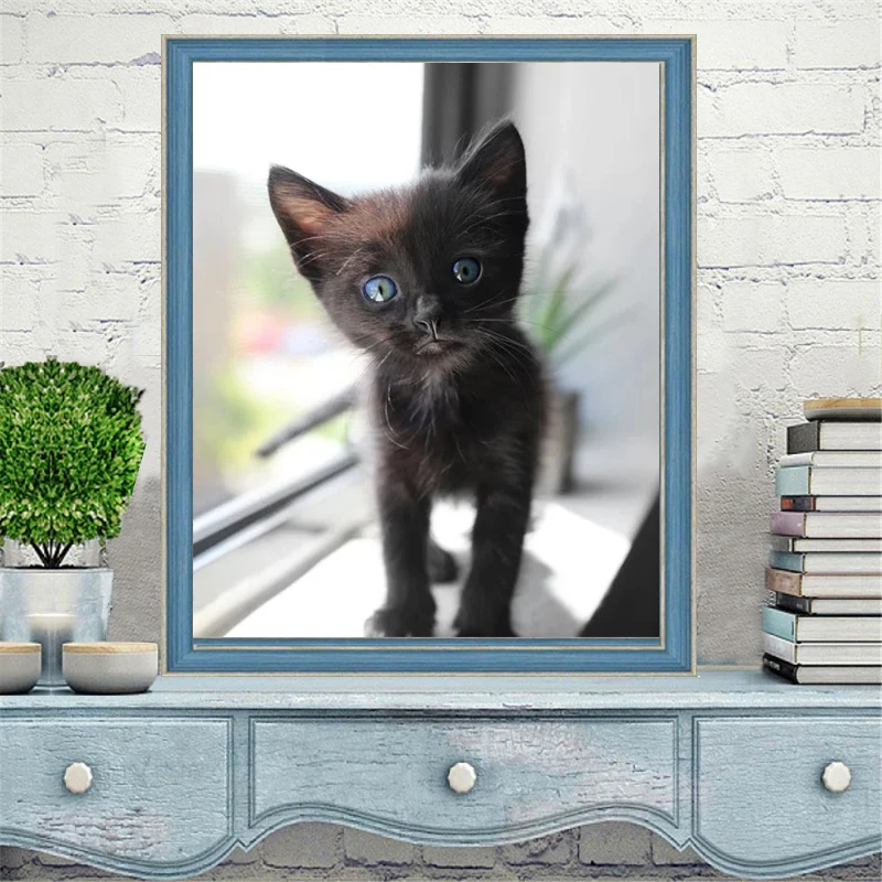 

5D Diy Diamond Painting Animals In Small Can Be Customized Cat Square Diamond Round Diamond Animal Home Decoration