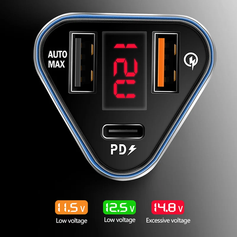 PD/QC3.0/BC1.2 зарядное устройство для прикуривателя 12 В автомобильное гнездо быстрая