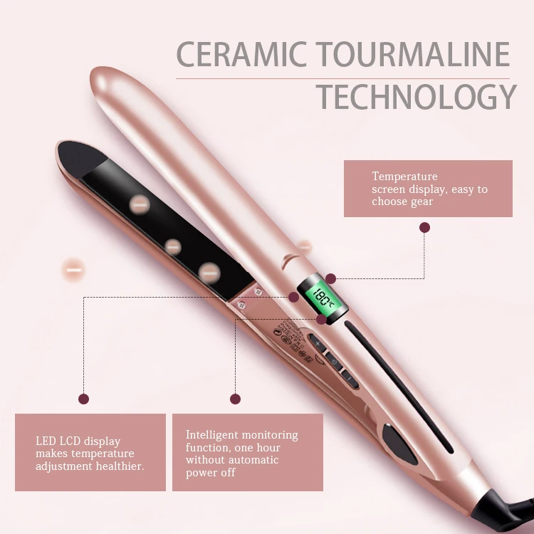 

Hair Straightener Curler Hair Flat Iron Negative Ion Hair Straighting Curling Iron Corrugation LED Display Flat Irons
