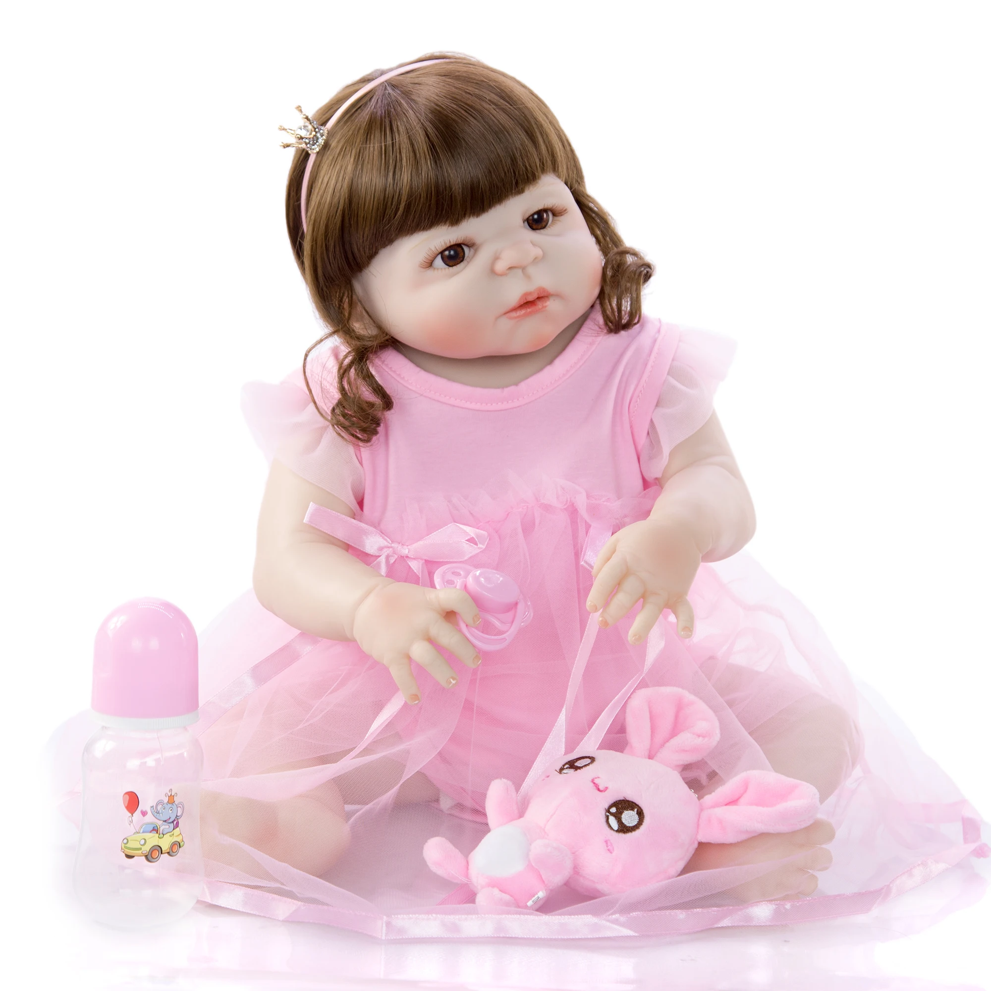 KEIUMI Новое поступление 57 см кукла для девочки силиконовая милая принцесса малыша