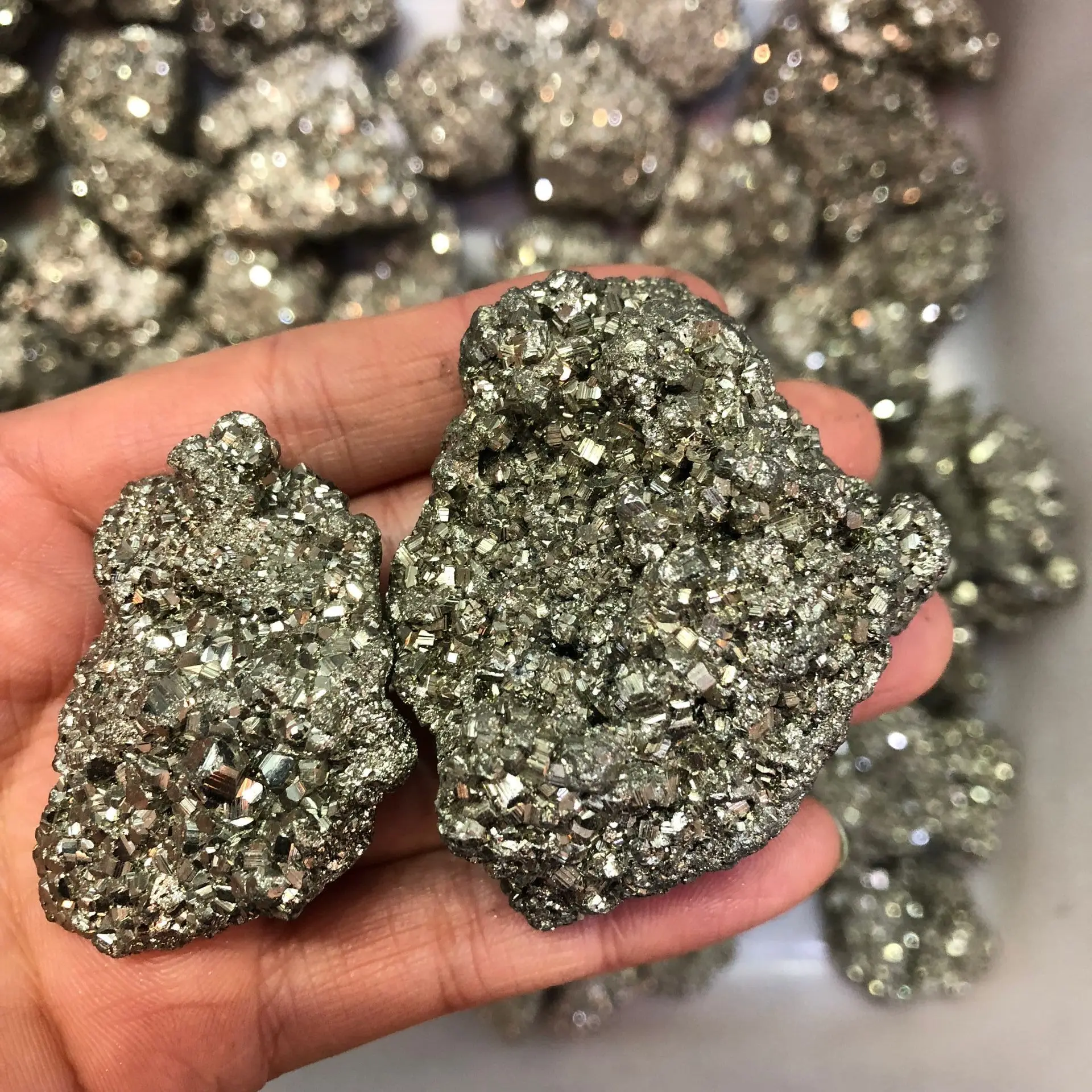

Natural Iron Pyrite Cluster Crystal Stone Rough Display Specimen Minerals Natural Quartz Crystals