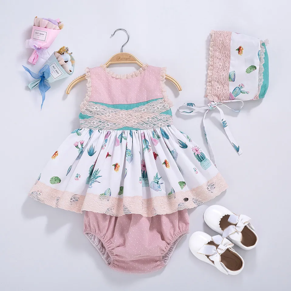 Одежда для маленьких девочек Платье принцессы в испанском стиле Кружевная