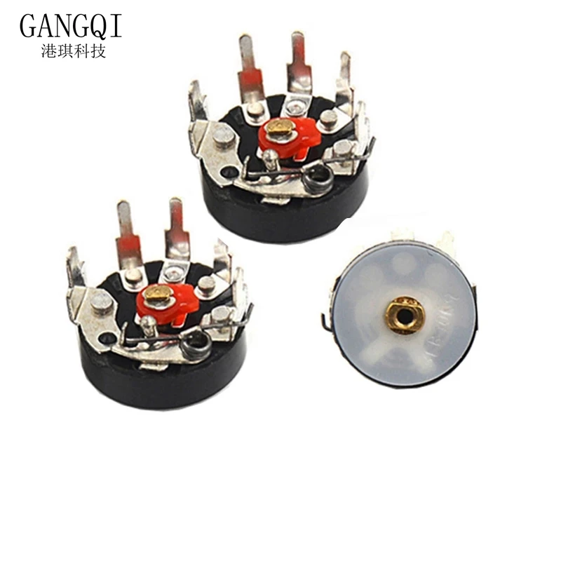 5PCS Straight Angle Radio Potentiometer RV12MM B10K B103 B50K B503 Power Amplifier Volume With Switch 12mm | Электронные