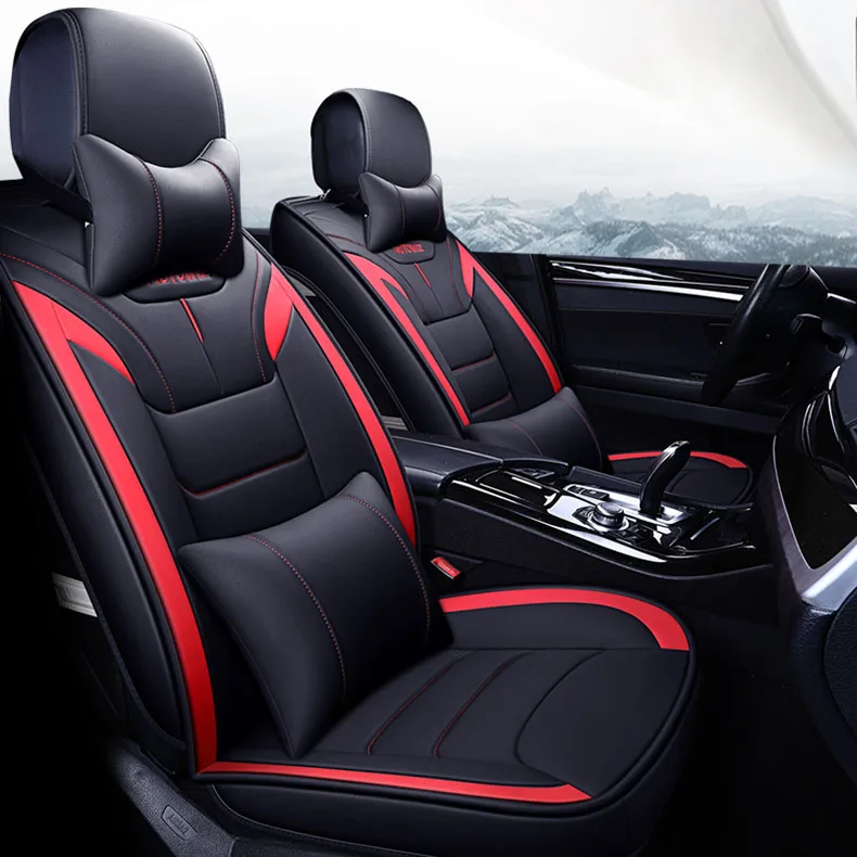 Автомобильный чехол на сиденье полный комплект кожаный для lada granta renault logan kia camry