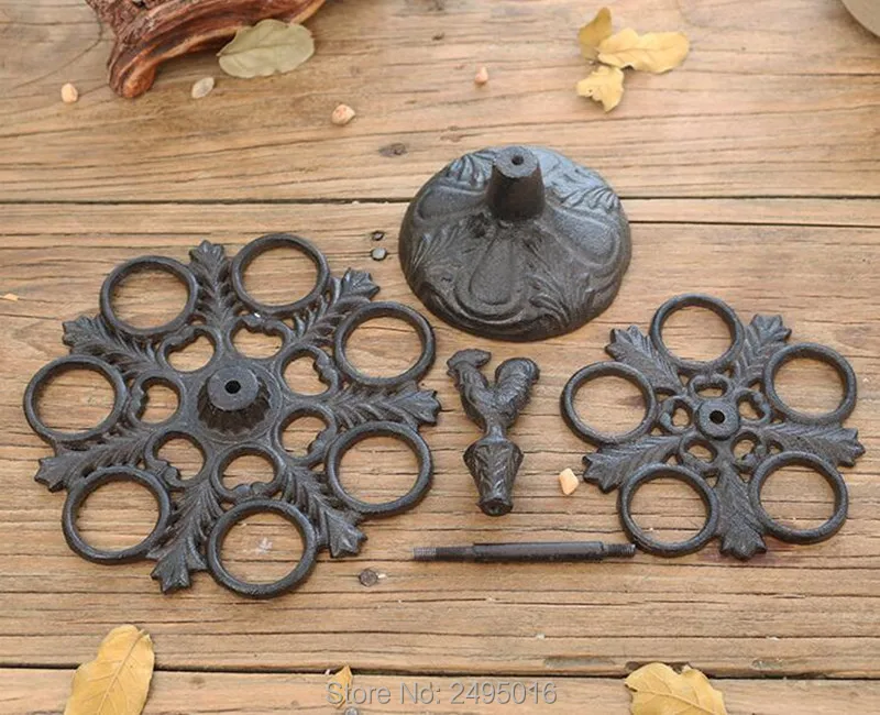 Кухня ремесло чугун яйцо держатель подставка в ржавчины коричневый креативные