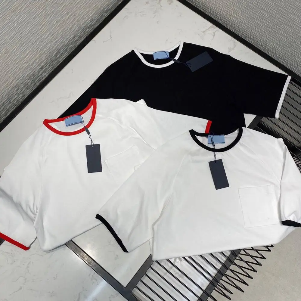 Футболка женская хлопковая свободного покроя с круглым вырезом и