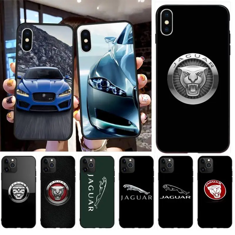 YJZFDYRM крутой jaguar автомобиль DIY Окрашенные Bling Телефон чехол для iPhone 11 pro XS MAX 8 7 6 6S Plus