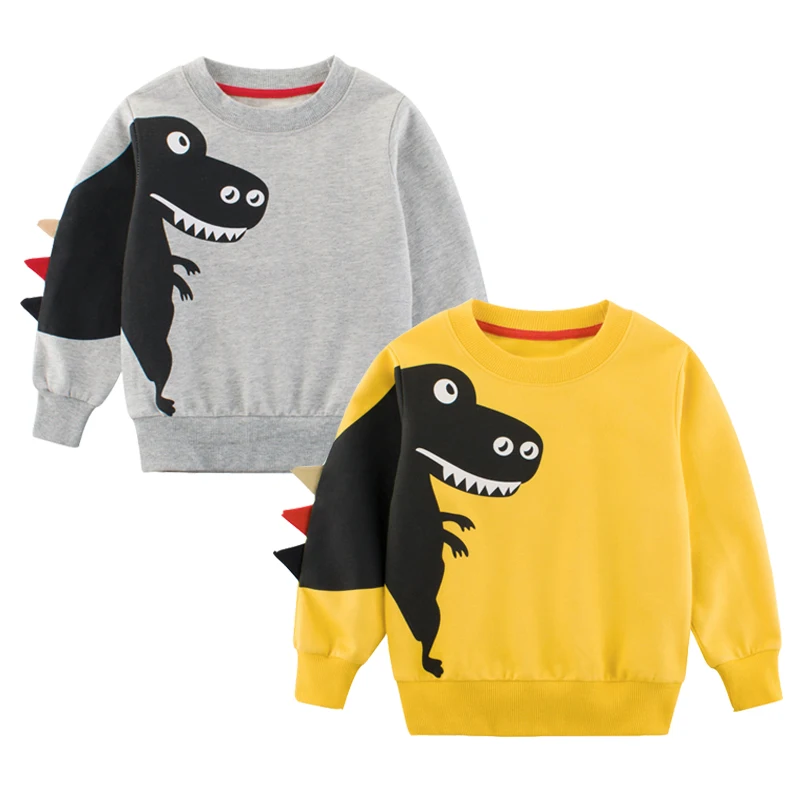 

Children Clothing Boys Kids Toddler Baby T-Shirt Cotton Long Sleeve Kid Tops 2-7 Years Autumn Cartoon Little Dinosaur Pattern