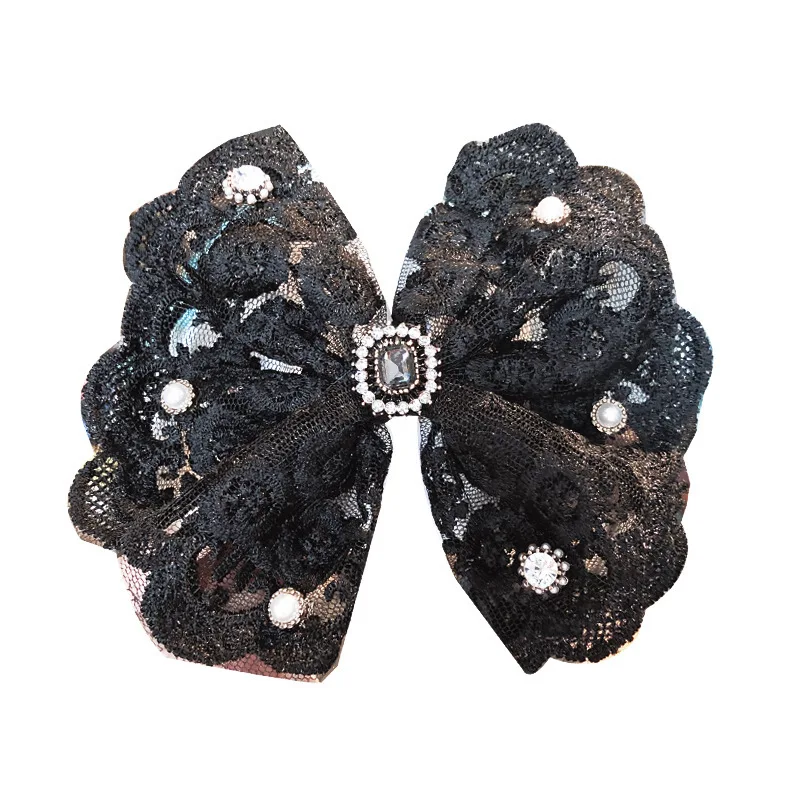 Новинка тканевые бутоны с шелковым бантом Пружинные зажимы Заколки для женщин