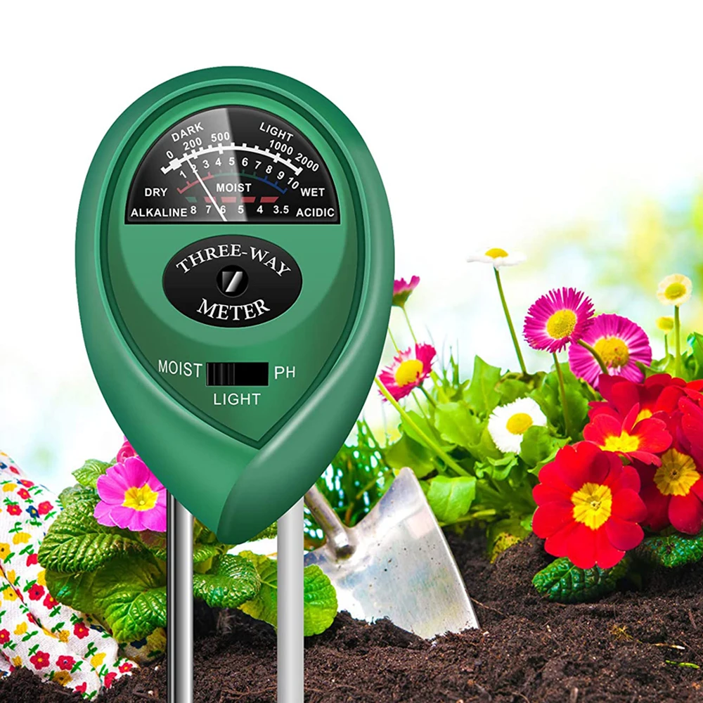 

Soil Tester 3-in-1 Plant Moisture Meter Light PH Tester for Home Garden Lawn Indoor Outdoor Use Promote Plants Healthy Growth