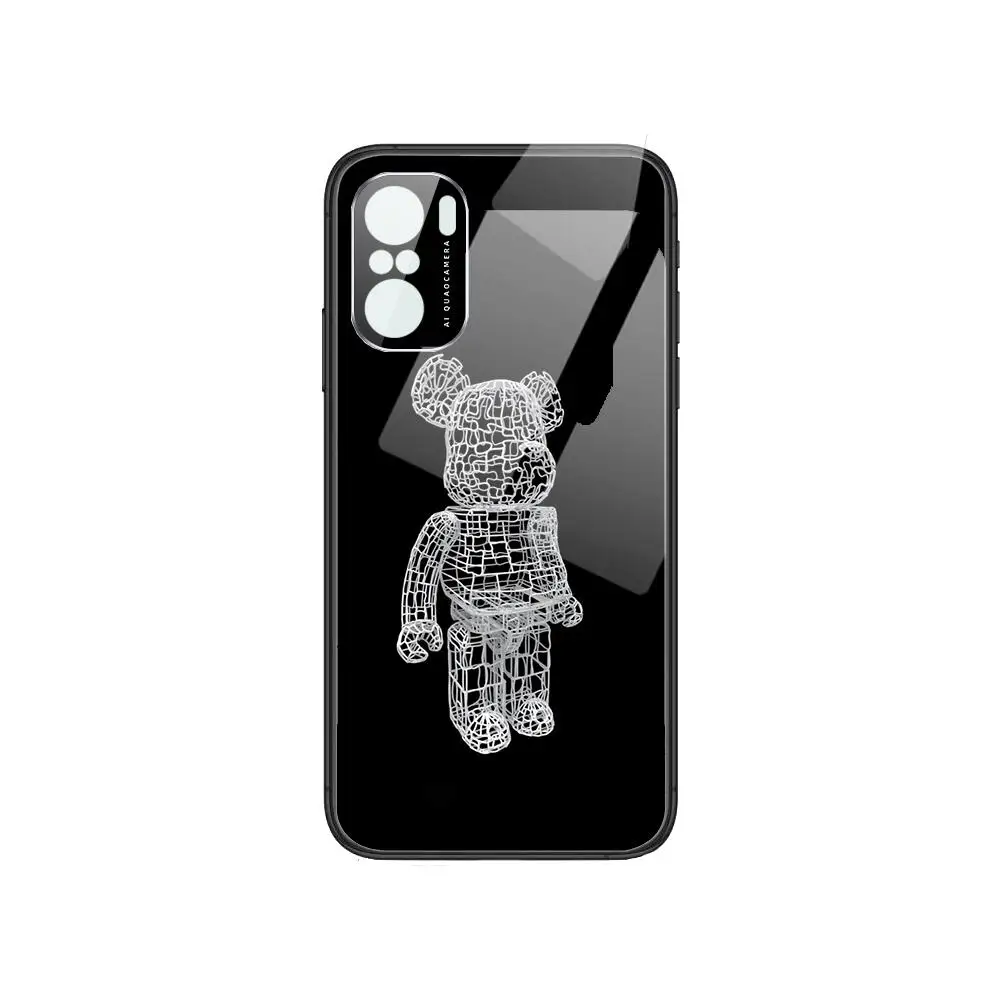 

Japanese luxury brand bear Phone Case For POCO F1 F2 F3 Pro X3 M3 9C 10T Lite NFC Anime Black Cover Silicone Back Prett mi 10 ul