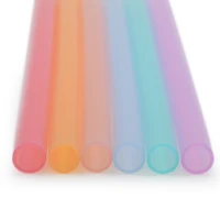 reusable food grade beverage juice straws seamless portable flexible transparent silicone straws