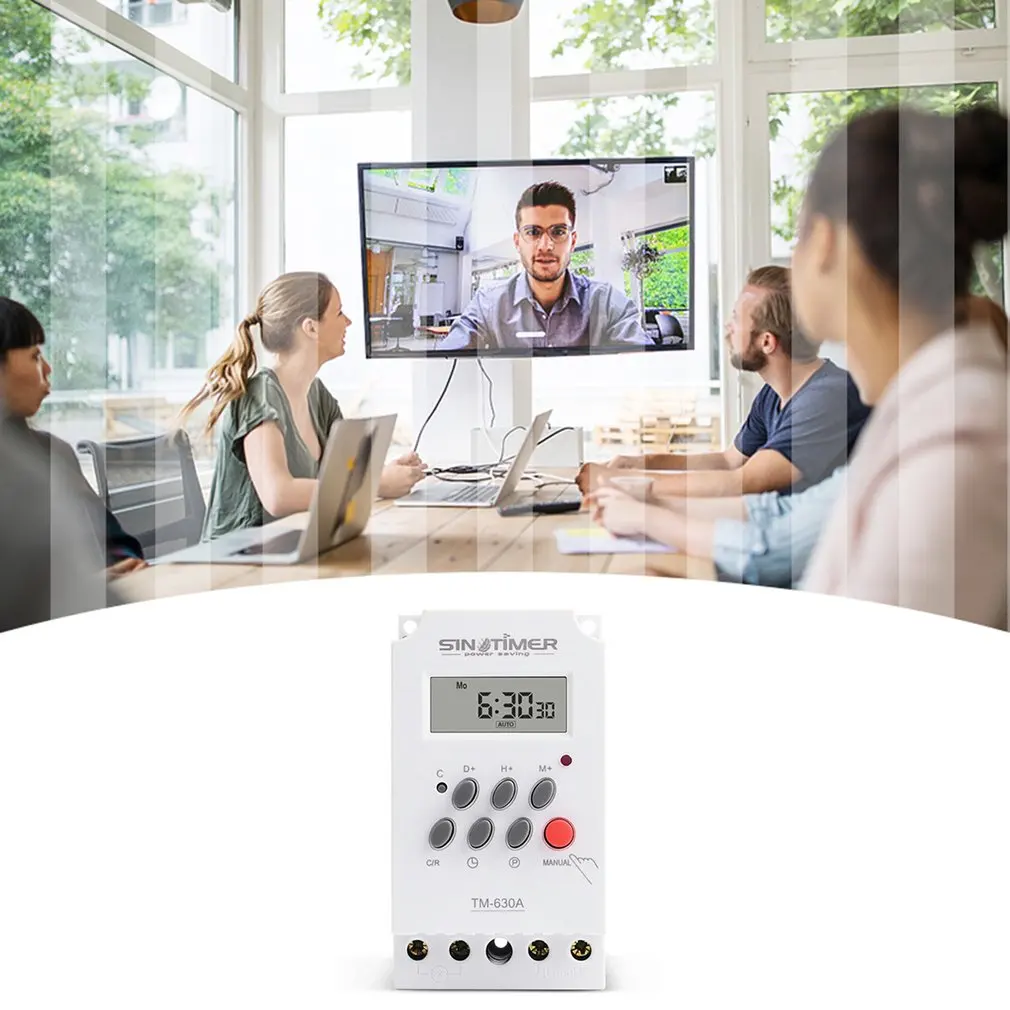 

SINOTIMER TM630A Heavy Load 30a 230vac 7 Days Weekly Digital Electronic Lighting Timer With Mini Size And Direct Output Power