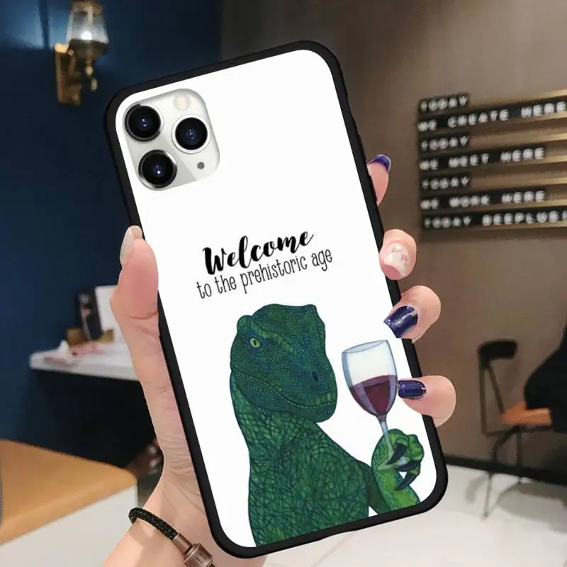 

Dinosaur lizard art creative personality Phone Case for iPhone 11 12 pro XS MAX 8 7 6 6S Plus X 5S SE 2020 XR Soft silicone