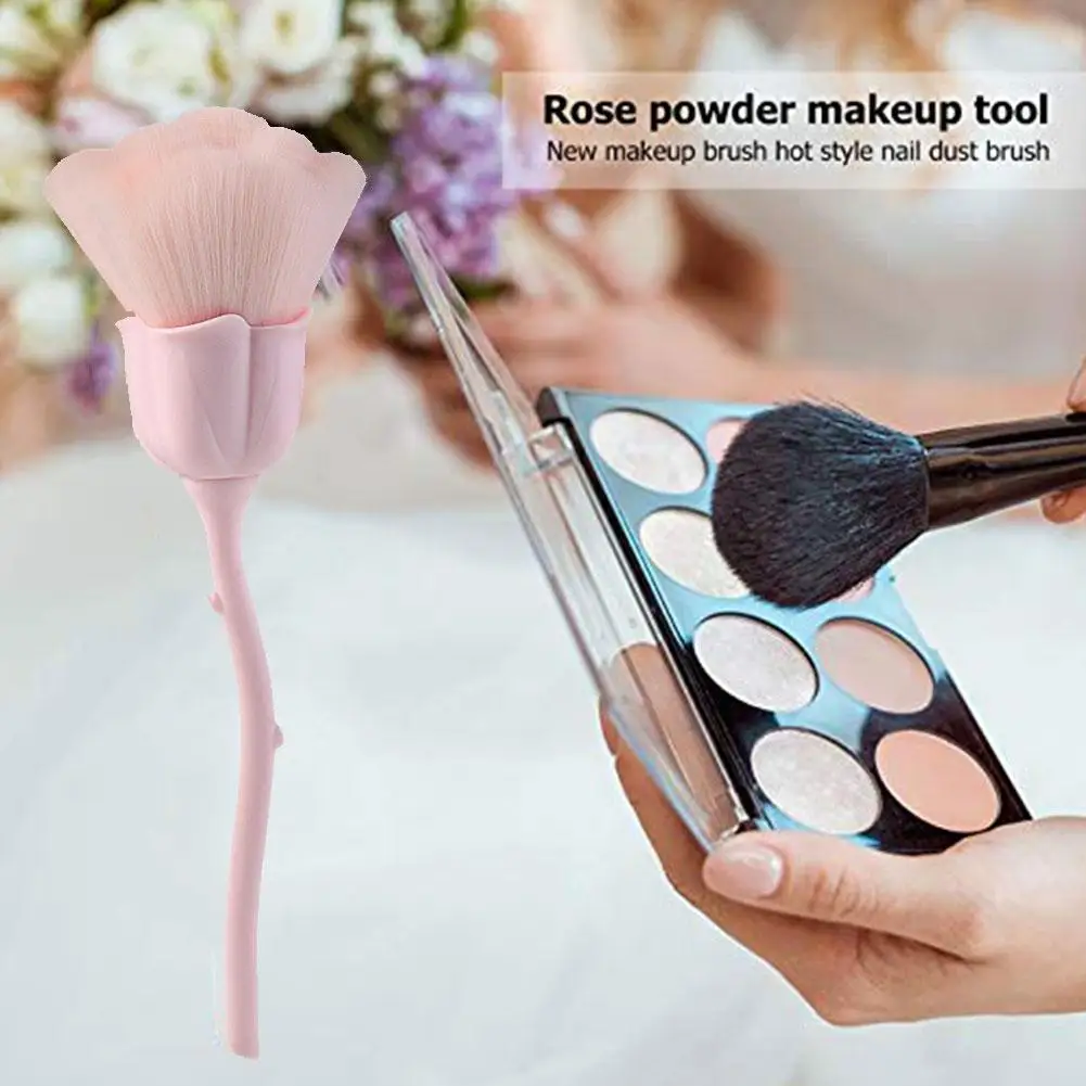 

1PC Rose Flower Shape Powder Make Up Brushes Women Brush Art Dust Tools Powder Cosmetics Soft Clean Nail G0R2