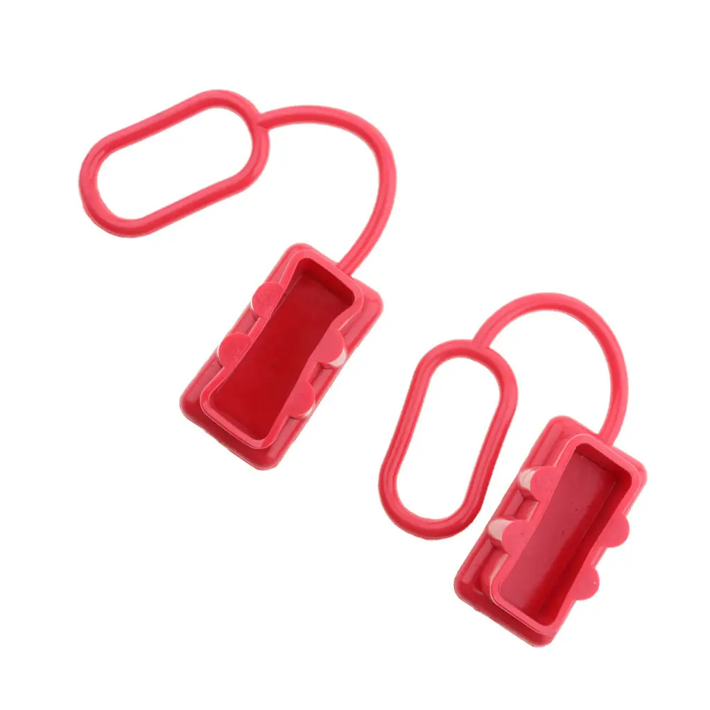 

Set of 2 Red Dust Cover End for Plug 175 AMP Connector High Quality