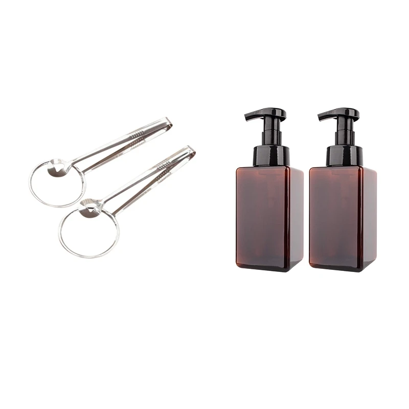 

2Pcs Filter Spoon with Clip with 2Pcs Foaming Soap Dispenser