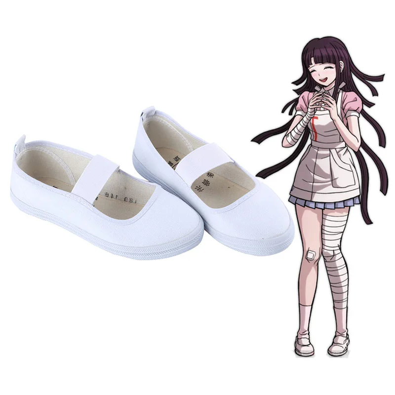 

Аниме Danganronpa V3 mitsukan Miki косплей обувь Maizono Sayaka студенческие парусиновые белые туфли для девочек парусиновые танцевальные туфли для женщин