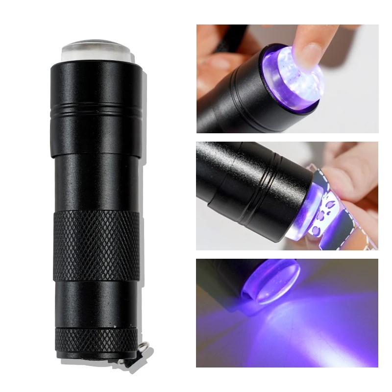 УФ мини-светильник для ногтей со стемпером портативный силиконовый ручной
