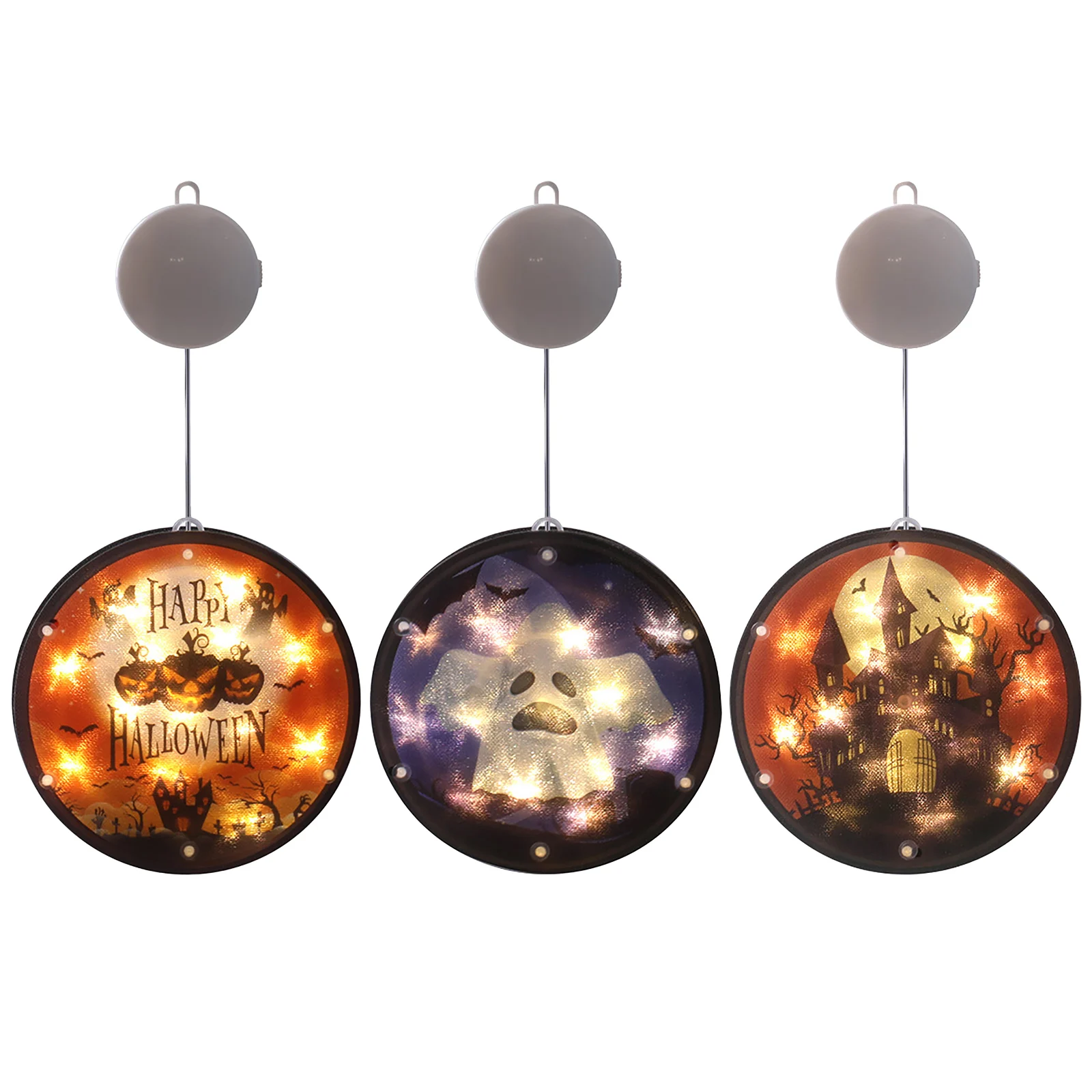 

Гирлянда для Хэллоуина, многофункциональная круглая гирлянда «сделай сам», украшение для замка с призраками, праздничное украшение для дом...