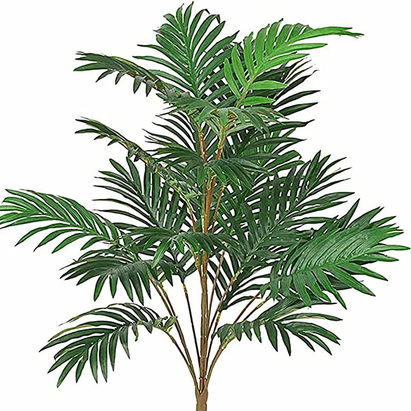 

70cm Artificial Realistic Green Plants Rare Palm Tree Branch Tropical Fake Theme Tree Silk Leaf Potted Hotel Office Home Deco