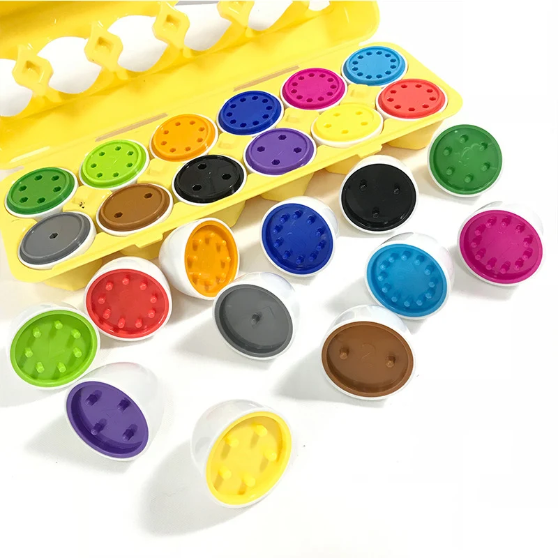 

Puzzle Skills Study Toys Matching Eggs Exercise Shape Sorting & Color Recognition Toys for Kids CANQ889