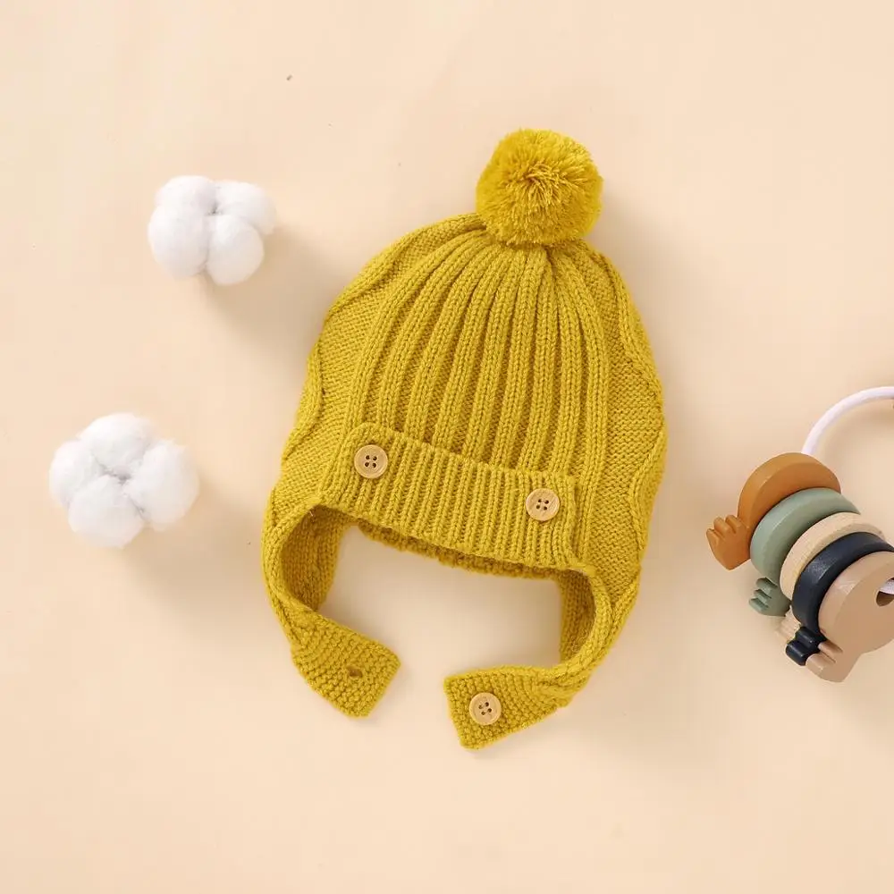 

Fashion Solid Color Knitted Newborn Baby Hats Spring Autumn Casual Outdoor Infant Boys Girls Beanie Photography Props Caps 0-18M