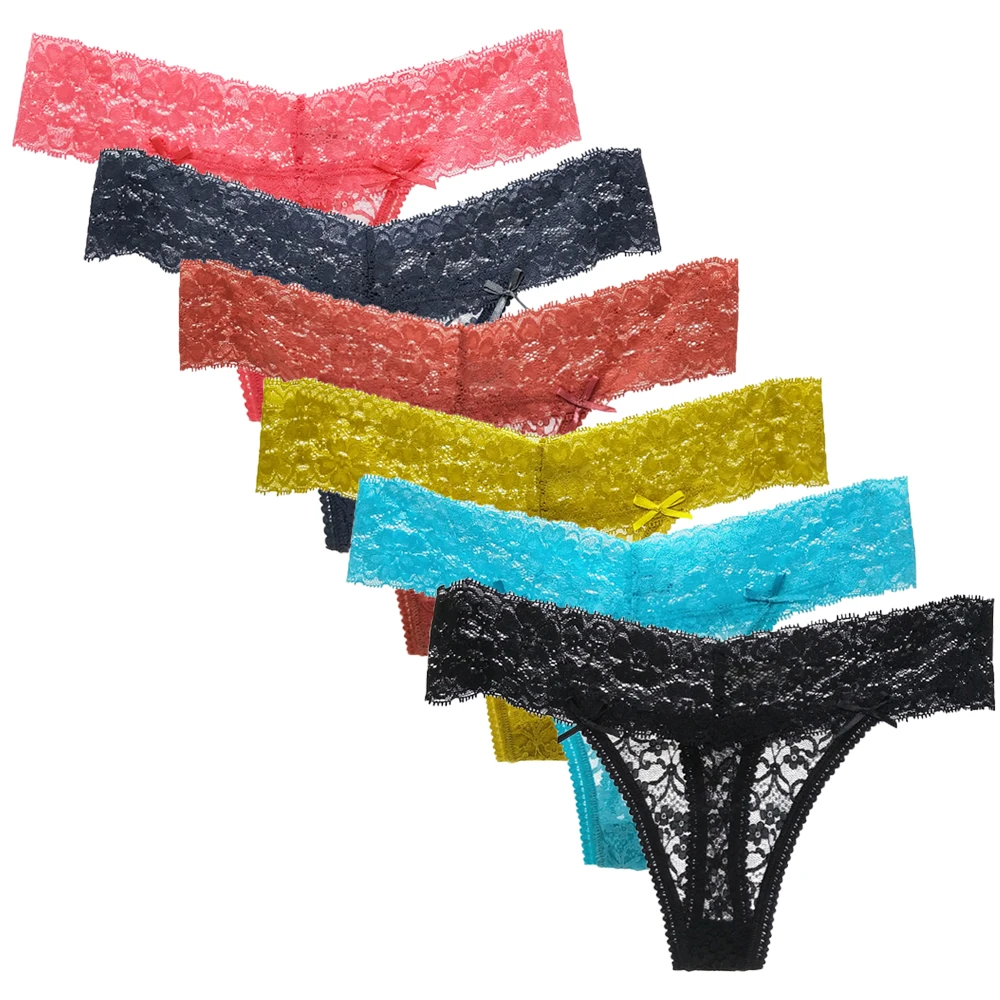 

12 Pcs/Set Cotton Panties Sexy cozy Lace g-strings Underwear Comfortable Ladies Bikini Pantys New Lingerie Wholesale