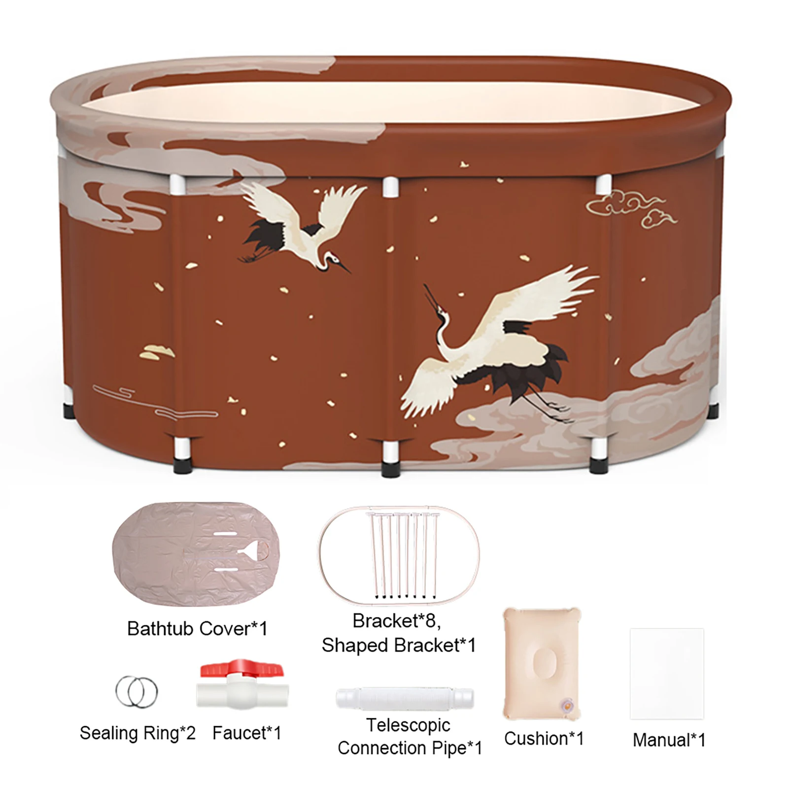 

Adult Bathtub Foldable Portable Thickened Large Household Bath Barrel