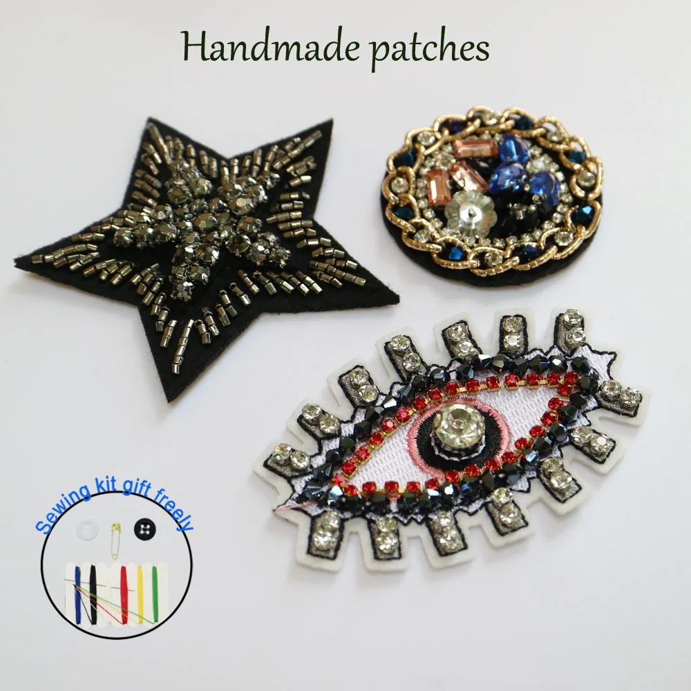

Модные Панк Стразы бусины нашивки для одежды DIY Пришивные нашивки вышитая аппликация декоративные блестки Parches star
