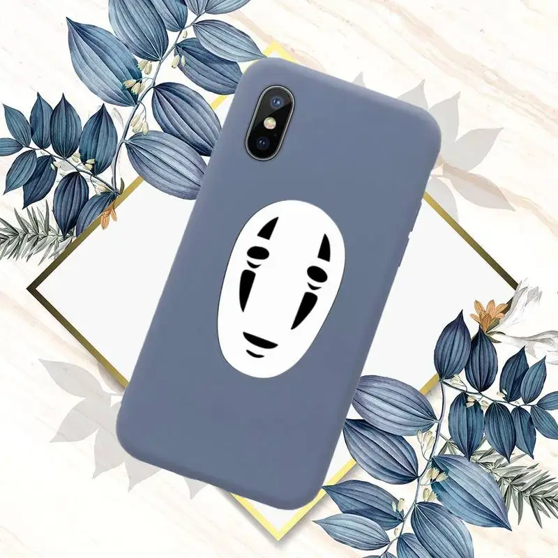 

Spirited Away Faceless man Phone Case Candy Color for iPhone 11 12 mini pro XS MAX 8 7 6 6S Plus X SE 2020 XR