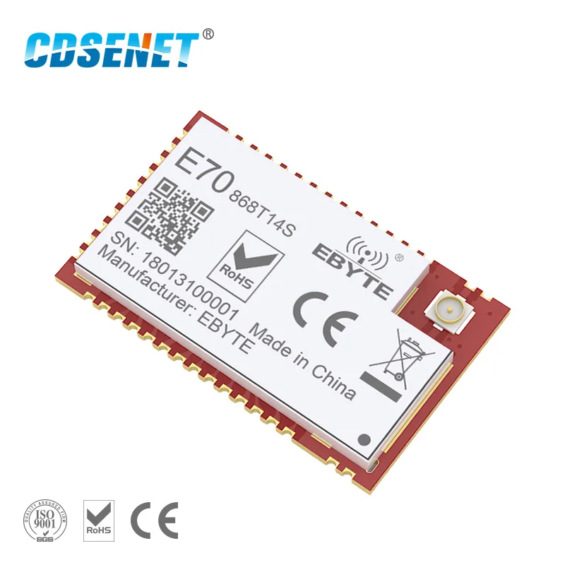 

CC1310 868MHz 14dBm 1.5Km RF Module E70-868T14S Iot 100mW Transceiver SMD UART CDSENET Transmitter Receiver 868 MHz SOC Module