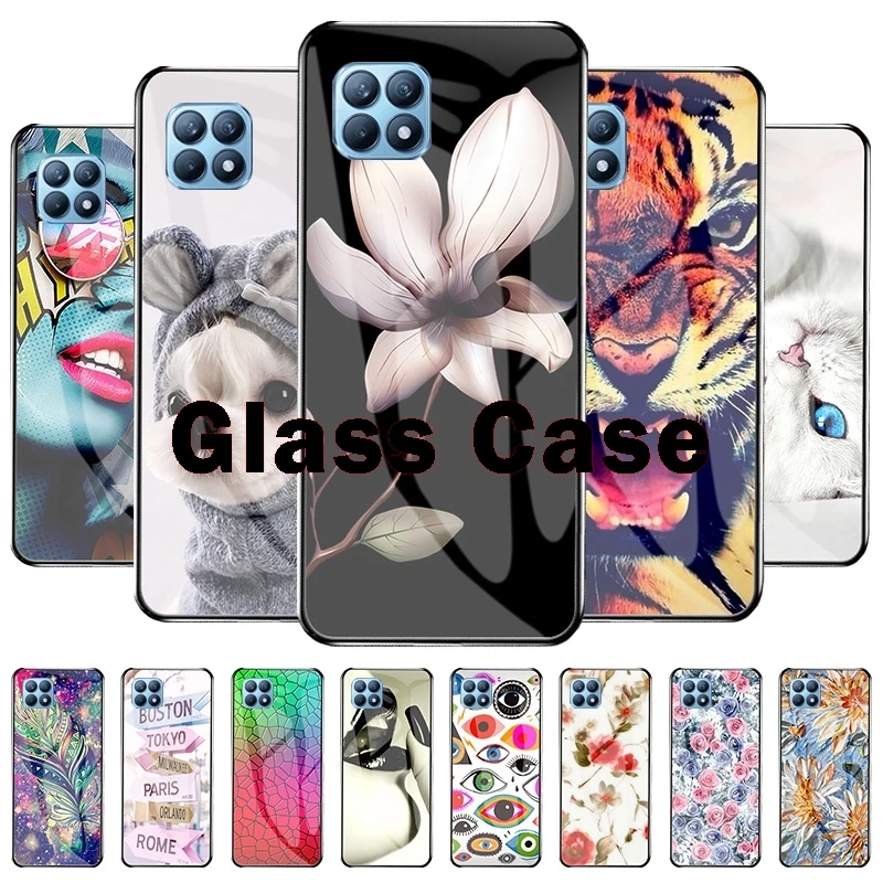 

For OPPO Reno 4 Lite Case Tempered Glass Hard Phone Cover For OPPO Reno Ace 4 Pro SE 2 Z 2Z 5G Capa Soft Silicone Frame Coque