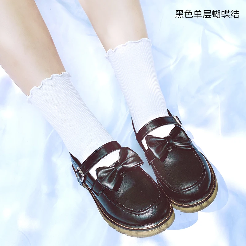 

Lolita shoes JK uniform shoes college style mori female girl student shoes retro lace bowknot women shoes loli cosplay cos