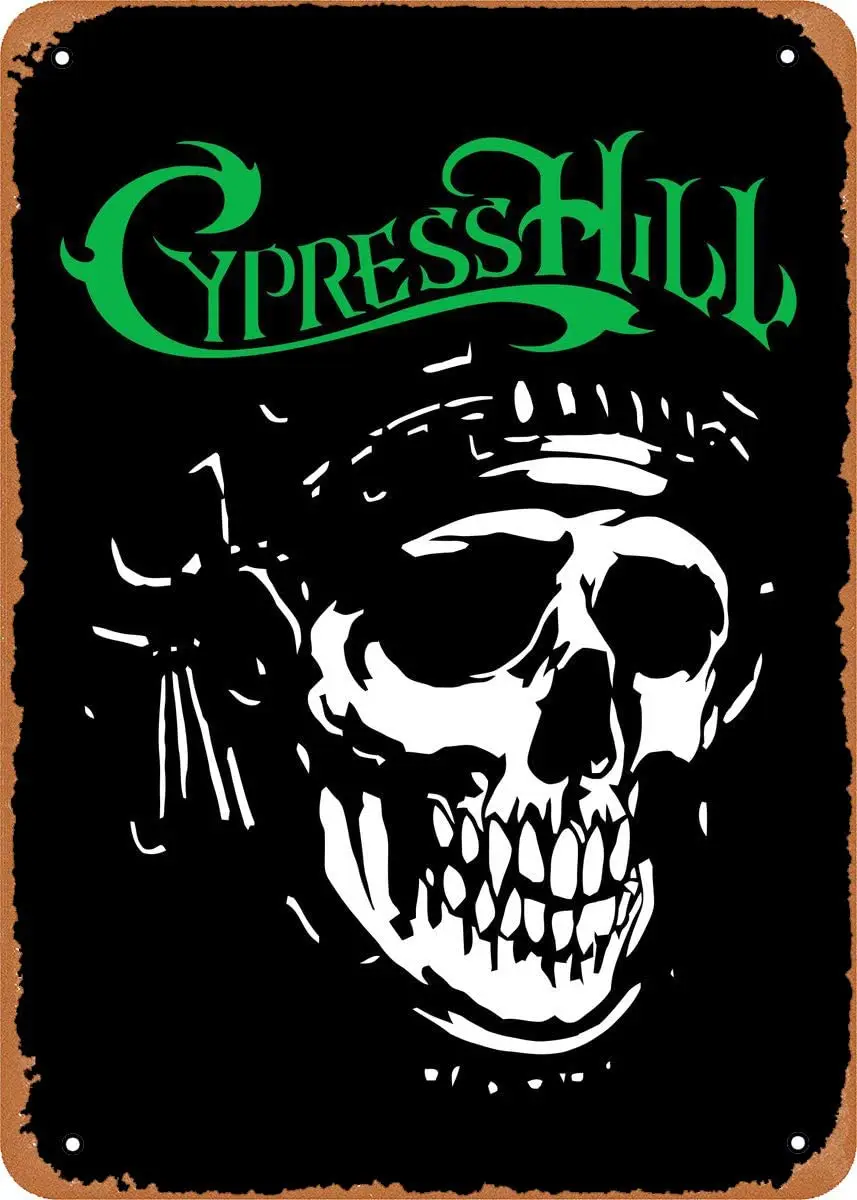 

Музыкальный плакат FLmiling Cypress Hill металлический жестяной Ретро винтажный 8x12 дюймов Настенный декор