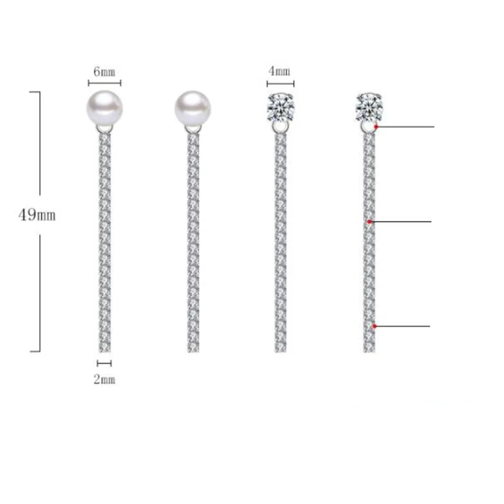 

925 Sterling Silver New Jewelry High Quality Woman Fashion Earrings Retro Long Tassel Cubic Zirconia Creative Pop Earrings