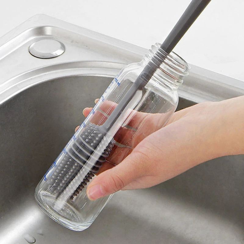 

Silicone Cup Brush Cup Scrubber Glass Cleaner Kitchen Cleaning Tool Long Handle Drink Wineglass Bottle Glass Cup Cleaning Brush