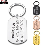 drive safe customized keychain for car key fashion persenalized gift keyring for husband father boyfriend couples car keychain